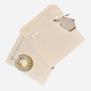 Kendra Scott Mismatched Earrings for Jewelry Making Drusy & Crystal Hoop NWT